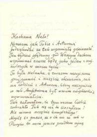 Carta dirigida a Aniela Rubinstein. París (Francia), 27-05-1961