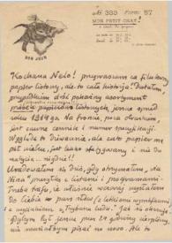 Carta dirigida a Aniela Rubinstein. Varsovia (Polonia), 11-01-1962