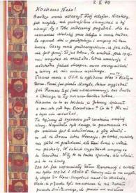 Carta dirigida a Aniela Rubinstein. Varsovia (Polonia), 02-02-1979