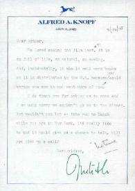Carta dirigida a Arthur Rubinstein. Nueva York, 02-10-1975