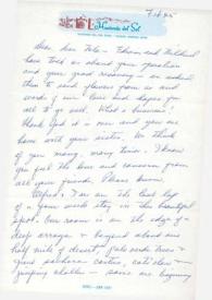 Carta dirigida a Aniela Rubinstein, 25-02-1975