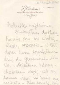 Carta dirigida a Aniela Rubinstein. Nueva York, 10-08-1940