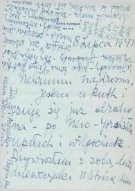 Carta dirigida a Aniela Rubinstein. Dark Harbor (Maine), 08-07-1947