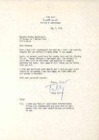 Carta dirigida a Arthur Rubinstein. Jerusalén (Israel), 01-05-1975