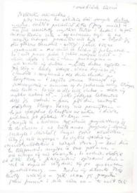 Carta dirigida a Aniela Rubinstein