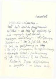Carta dirigida a Aniela Rubinstein