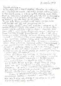Carta dirigida a Aniela Rubinstein, 16-04-1973