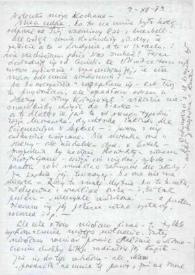 Carta dirigida a Aniela Rubinstein, 03-12-1973