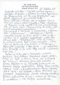 Carta dirigida a Aniela Rubinstein, 21-10-1978
