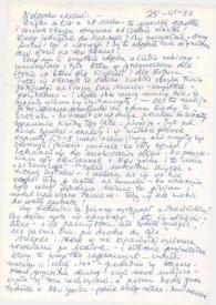 Carta dirigida a Aniela Rubinstein, 25-06-1982