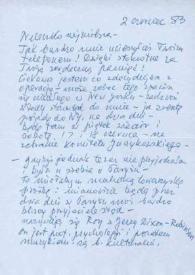 Carta dirigida a Aniela Rubinstein, 02-06-1983