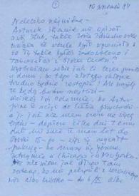 Carta dirigida a Aniela Rubinstein, 10-09-1984