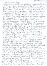 Carta dirigida a Aniela Rubinstein, 26-04-1981