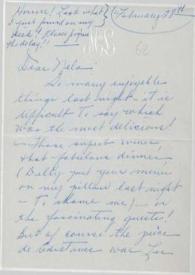 Carta dirigida a Aniela Rubinstein, 28-02-1962