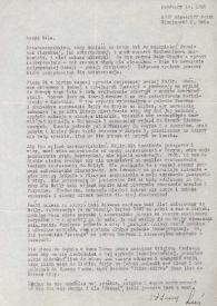 Carta dirigida a Aniela Rubinstein. Cincinnati (Ohio), 10-02-1957