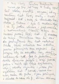 Carta dirigida a Aniela Rubinstein. Kansas City (Missouri), 04-02-1945