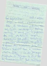 Carta dirigida a Aniela Rubinstein. Kansas City (Missouri), 01-10-1962