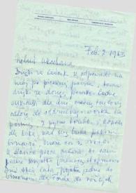 Carta dirigida a Aniela Rubinstein. Kansas City (Missouri), 02-02-1963