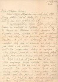 Carta dirigida a Aniela Rubinstein. Berlín (Alemania), 01-11-1945