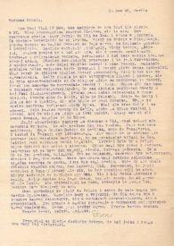 Carta dirigida a Aniela Rubinstein. Berlín (Alemania), 30-11-1945