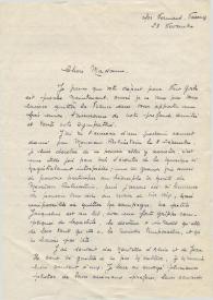 Carta dirigida a Aniela Rubinstein. Clos Normand (Francia)