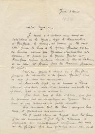 Carta dirigida a Aniela Rubinstein. Clos Normand (Francia), 08-04-1957