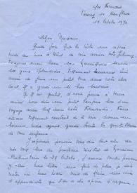 Carta dirigida a Aniela Rubinstein, 18-10-1970