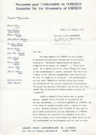 Carta dirigida a Arthur Rubinstein. París (Francia), 07-02-1975