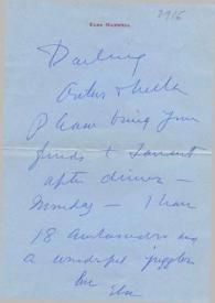 Carta dirigida a Aniela y Arthur Rubinstein. París (Francia), 21-06-1957