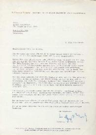 Carta dirigida a Arthur Rubinstein. Frankfurt (Alemania), 10-07-1969