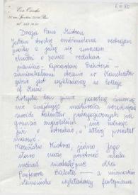 Carta dirigida a Aniela y Arthur Rubinstein. París (Francia), 06-04-1980