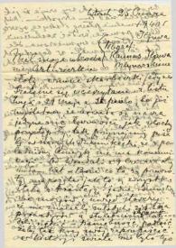Carta dirigida a Aniela Rubinstein. Ilgòw, 25-06-1940