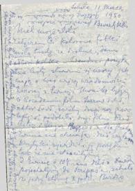 Carta dirigida a Aniela Rubinstein. Beverly Hills (California), 11-03-1950