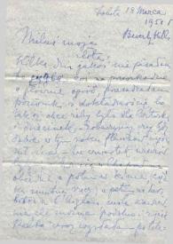 Carta dirigida a Aniela Rubinstein. Beverly Hills (California), 18-03-1950