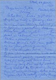Carta dirigida a Aniela, Arthur y Eva Rubinstein. Beverly Hills (California), 30-10-1951