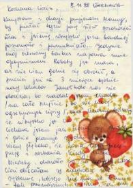 Carta dirigida a Aniela Rubinstein. Varsovia (Polonia), 08-11-1988