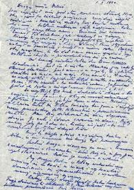 Carta dirigida a Aniela Rubinstein. Ilgòw, 01-01-1940