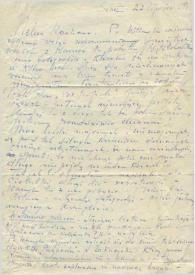 Carta dirigida a Aniela Rubinstein. Sopot (Polonia), 22-07-1958