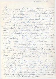 Carta dirigida a Aniela Rubinstein. Varsovia (Polonia), 03-09-1958