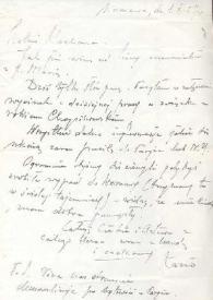 Carta dirigida a Aniela Rubinstein. Varsovia (Polonia), 01-10-1959