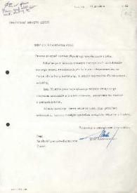 Carta dirigida a Aniela Rubinstein.  Lodz (Polonia), 21-12-1982