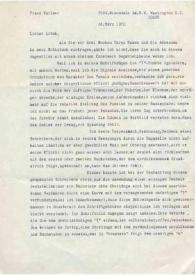 Carta dirigida a Arthur Rubinstein. Wisconsin (Michigan), 24-03-1970