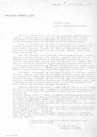 Carta dirigida a Aniela Rubinstein. Lodz (Polonia), 07-10-1988
