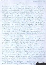 Carta dirigida a Aniela Rubinstein. Móstoles, Madrid (España), 28-08-1988