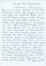 Carta dirigida a Aniela Rubinstein. Móstoles, Madrid (España), 14-12-1988