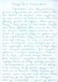 Carta dirigida a Aniela Rubinstein. Móstoles, Madrid (España), 30-12-1988