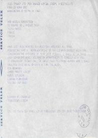 Telegrama dirigido a Aniela Rubinstein. Washington D. C., 21-06-1988