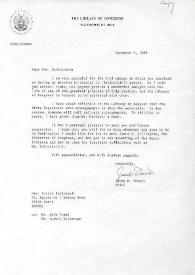 Carta dirigida a Aniela Rubinstein. Washington D. C., 05-12-1988