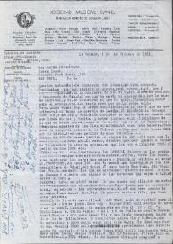 Carta dirigida a Arthur Rubinstein. La Habana (Cuba), 16-02-1951