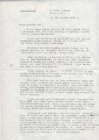Carta dirigida a Aniela Rubinstein. Londres (Inglaterra), 10-01-1987